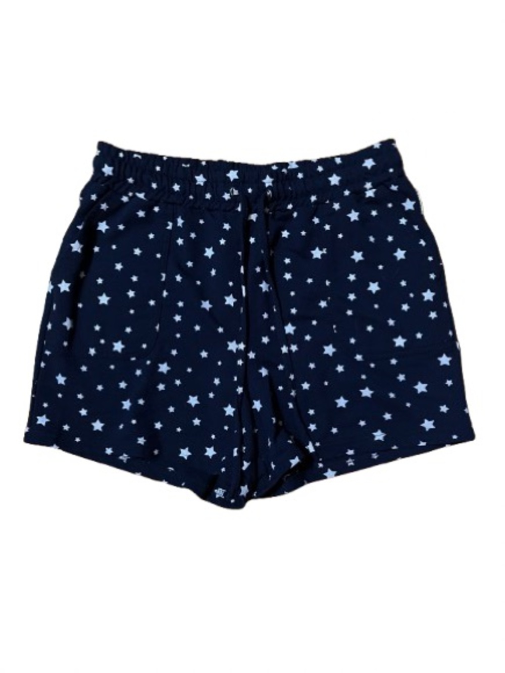 Rae Dunn Navy Star Print Drawstring Shorts Size Medium